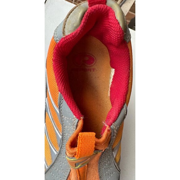 Women's REPORT Racer Leather Sneakers Orange/Red/Gray Size 9 (READ Notes) - Picture 14 of 16